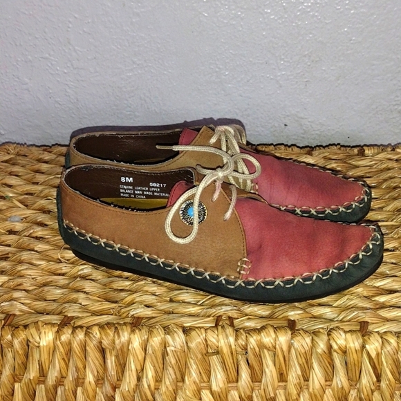 Hush Puppies Shoes - Hush Puppies Genuine Leather Boho Western Moccasins 8
